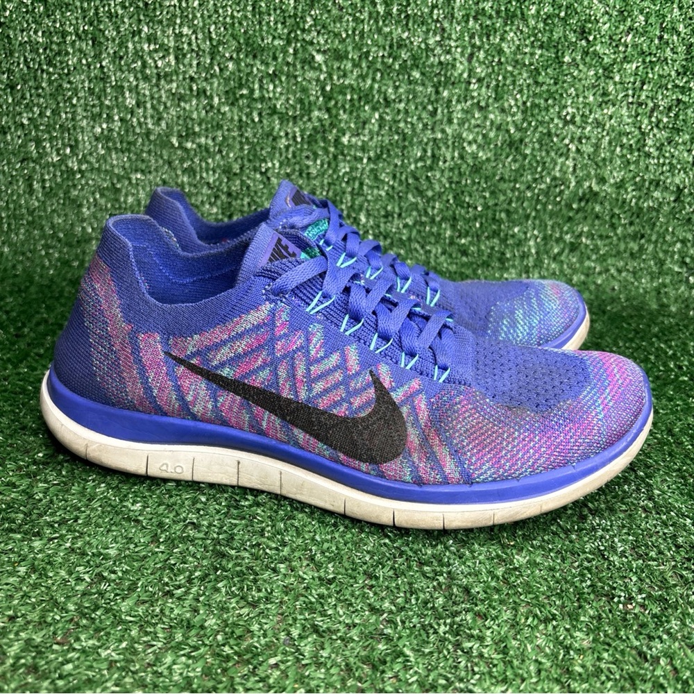 Nike Free 4.0 Flyknit Women's Size 8.5 Running Shoes‎ Vivid Purple